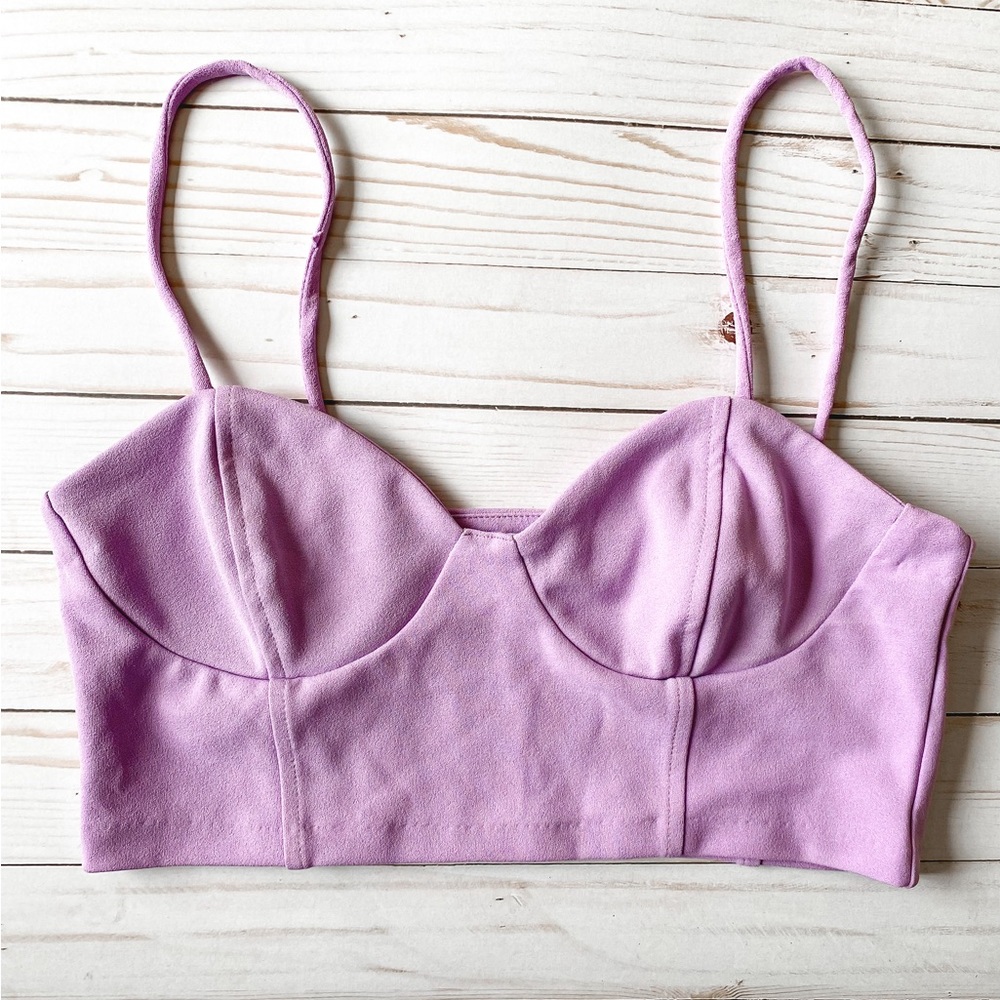 Zara // Purple Cropped Top
